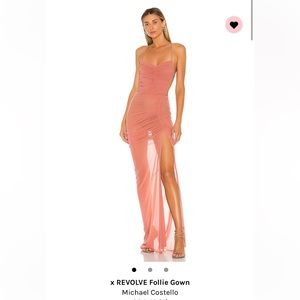 Michael Costello X Revolve Follie Dress Mauve XS